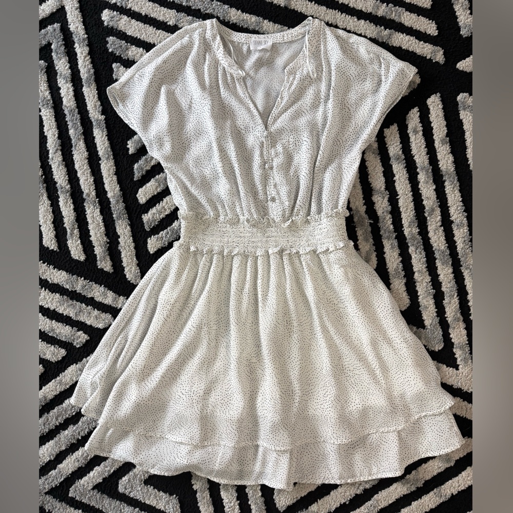 Sienna Sky White and Black Polka Dot Top